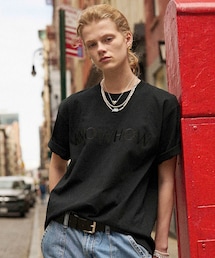 ADAM ET ROPE' | 【KNOWHOW jewelry for ADAM ET ROPE'】別注 LOGO刺繍Tシャツ(Tシャツ/カットソー)