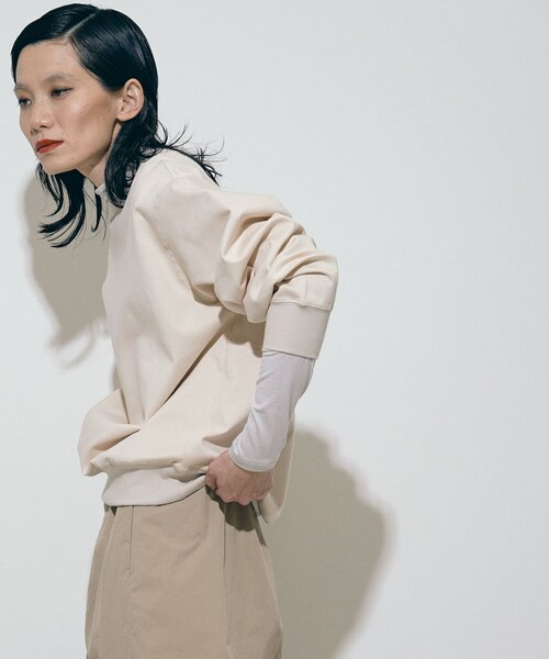 THE GOODLAND MARKET(ザグッドランドマーケット)の「『別注』MIDIUMISOLID×TGM Organic cotton pullover(Tシャツ/カットソー・レディース・IVORY/GREEN/CHARCOAL・FREE)」の8枚目の写真