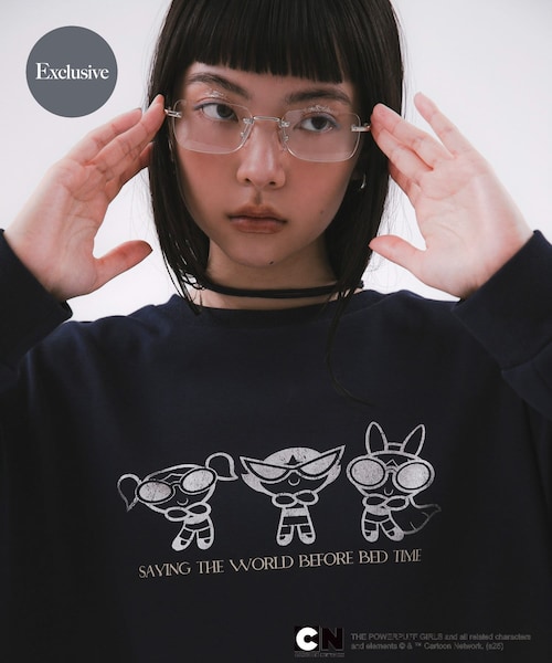 SENSE OF PLACE by URBAN RESEARCH（センスオブプレイスバイアーバンリサーチ）の「『別注』PPG / SENSE OF PLACE ルーズスウェット（スウェット・レディース・NAVY/GRAY・one）」の2枚目の写真