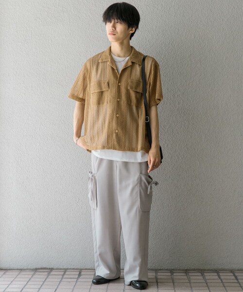 SENSE OF PLACE by URBAN RESEARCH（センスオブプレイスバイアーバンリサーチ）の「『セットアップ対応』 リネンライクサイドポケットワイドパンツ（その他パンツ・メンズ・GREIGE/BLUE・M/L）」の9枚目の写真