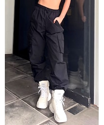 GYDA | HEMドロスト ナイロン カーゴパンツ(カーゴパンツ)