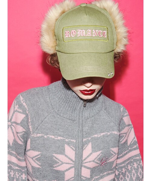 jouetie（ジュエティ）の「フラップファーハトメキャップ（キャップ・レディース・ブラック/カーキ/ブラウン・F）」の7枚目の写真