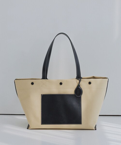 ROPE'（ロペ）の「【E'POR】【A4/PC対応・内側撥水・軽量】SAIL BAG(セイルバッグ)/26SS新型（トートバッグ・レディース・ブラウン/ベージュ・F）」の2枚目の写真