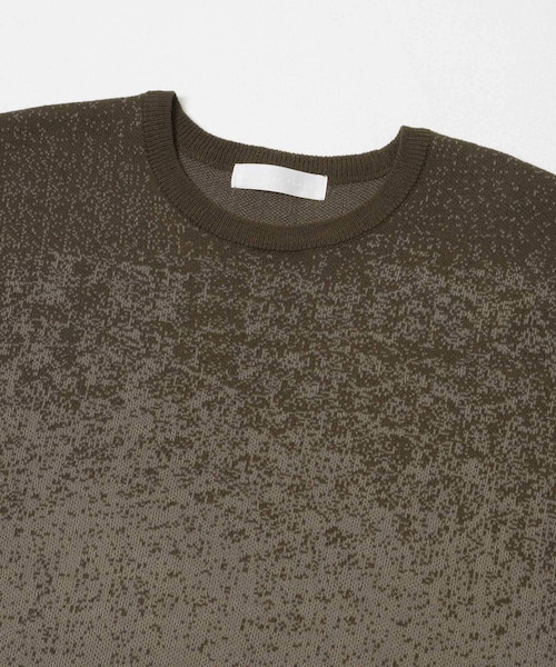 SENSE OF PLACE by URBAN RESEARCH（センスオブプレイスバイアーバンリサーチ）の「『洗濯可』エクストラルーズスプラッシュニットTシャツ（ニット/セーター・メンズ・BLK×CHA/BRN×BEG/MNT×GRY・M/L）」の6枚目の写真