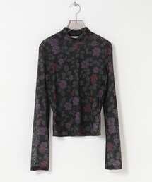 URBAN RESEARCH | AMOMENTO　FLORAL MOCK NECK TOP(Tシャツ/カットソー)