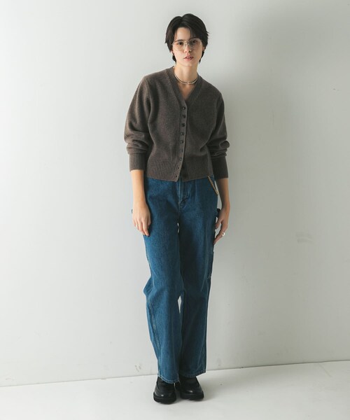 URBAN RESEARCH（アーバンリサーチ）の「カシミヤ強縮Vネックカーディガン（カーディガン/ボレロ・レディース・TOP BROWN/KHAKI・FREE）」の11枚目の写真