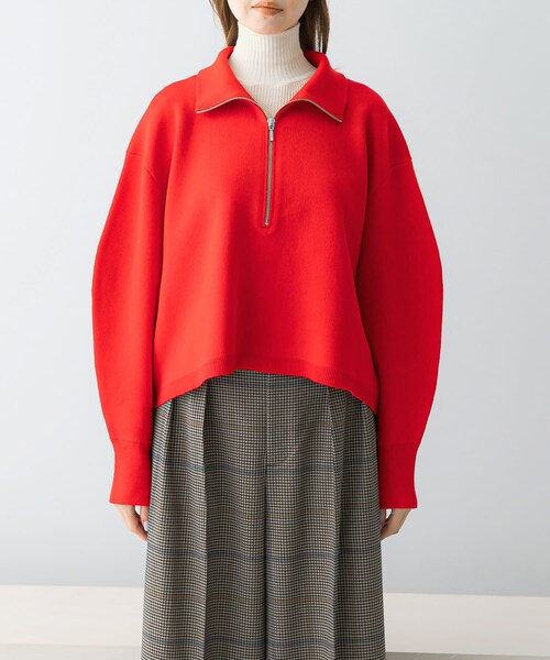 URBAN RESEARCH ROSSO（アーバンリサーチロッソ）の「ハーフジップニット（ニット/セーター・レディース・L/GREIGE/RED・FREE）」の20枚目の写真