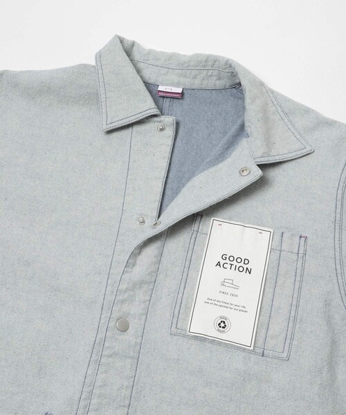 THE GOODLAND MARKET（ザグッドランドマーケット）の「ザ グッドランド マーケット　RE DENIM COVERALL（デニムジャケット・メンズ・L.INDIGO・1/2/3）」の11枚目の写真