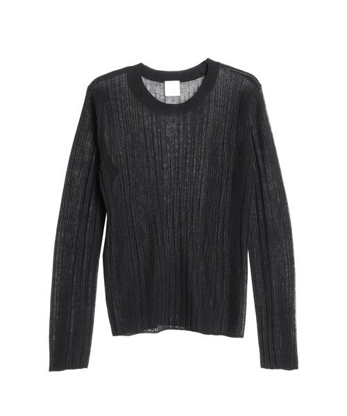 ELENDEEK（エレンディーク）の「SHEER RIB KT（ニット/セーター・レディース・オフホワイト/グレー/ブラック/ピンク/イエロー/アイスブルー/ネイビー/パープル/ラベンダー/ベージュ・F）」の6枚目の写真