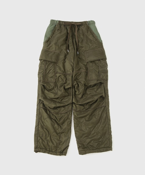 ADAM ET ROPE'（アダムエロペ）の「【elephant TRIBAL fabrics/エレファントトライバルファブリクス】Cut Off Quilting Cargo Pants（カーゴパンツ・メンズ・ブラック/カーキ・M）」の2枚目の写真