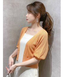 dazzlin | クロシェショートニットカーディガン(カーディガン/ボレロ)