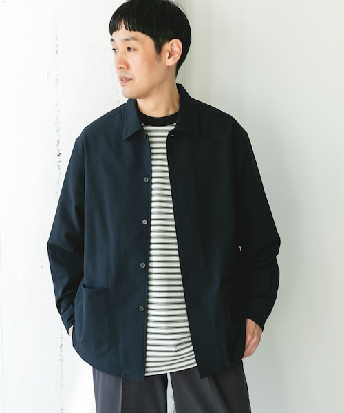 URBAN RESEARCH DOORS（アーバンリサーチドアーズ）の「『イージーケア/速乾/UVカット』クイックドライロングスリーブシャツカバーオール（カバーオール・メンズ・CHALK/YELLOW/BLUEGREEN/NAVY・M/L）」の3枚目の写真