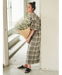 Ungrid | チェックフィットノースリワンピース(ワンピース)