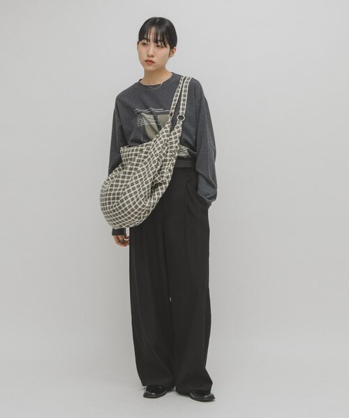 KBF(ケイビーエフ)の「2WAYビッグイージBAG(トートバッグ・レディース・IVORY/GREEN/IVORY2・One/one)」の18枚目の写真