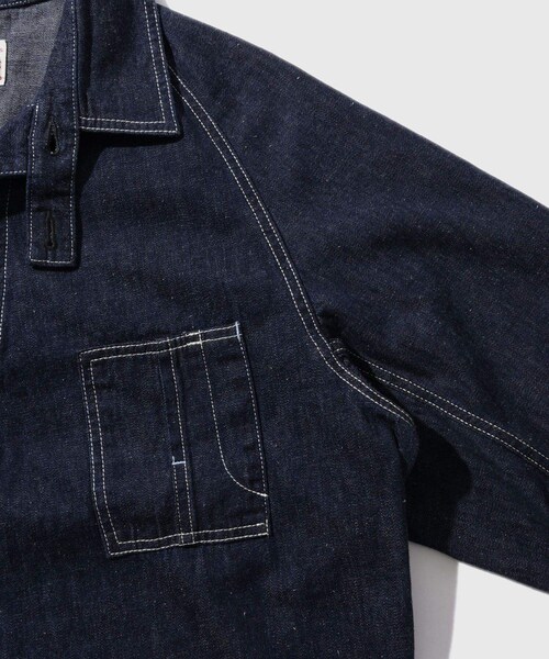 ADAM ET ROPE'（アダムエロペ）の「【BONCOURA/ボンクラ】カバーオール（デニム）（デニムジャケット・メンズ・ネイビー・38/40/42）」の7枚目の写真