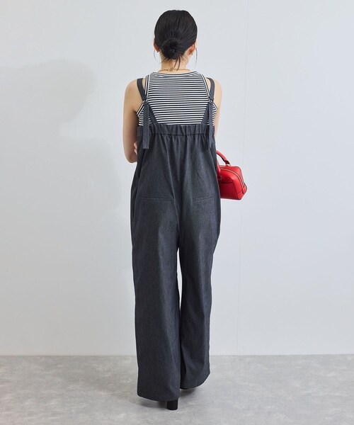 VIS（ビス）の「ベルト付きベアサロペット（サロペット/オーバーオール・レディース・ブラック系/ブルー・F）」の12枚目の写真