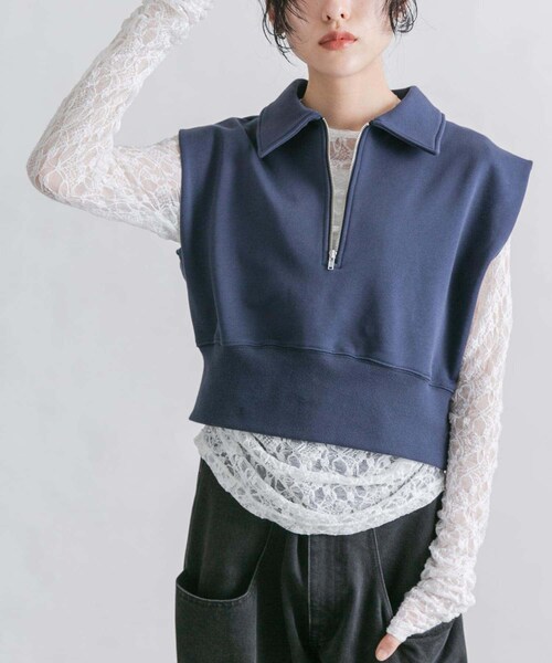 KBF（ケイビーエフ）の「ショルダータックZIPスウェット（スウェット・レディース・NAVY/TOP GRAY/BROWN・one）」の22枚目の写真