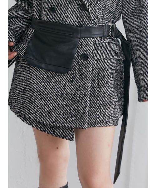 MURUA（ムルーア）の「フェイクレザーウエストバッグ（ボディバッグ/ウエストポーチ・レディース・ブラック・F）」の3枚目の写真