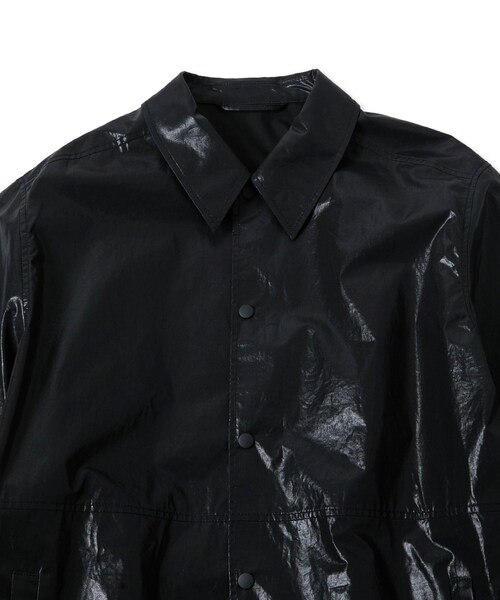 ADAM ET ROPE'（アダムエロペ）の「2WAYスリーブコーティングシャツブルゾン（ブルゾン・レディース・ブラック/カーキ・F）」の21枚目の写真