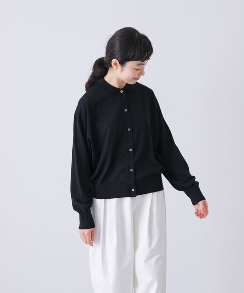 かぐれ（カグレ）の「ウールポロニットカーディガン（カーディガン/ボレロ・レディース・RED/BROWN/BLACK・Free）」の8枚目の写真