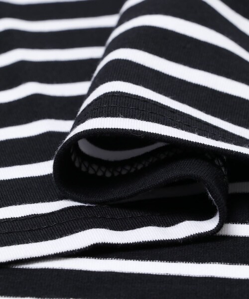 URBAN RESEARCH ROSSO（アーバンリサーチロッソ）の「Mewl　シャツスリーブボーダーTOPS（Tシャツ/カットソー・レディース・OWHITE/BLACK・Free）」の15枚目の写真