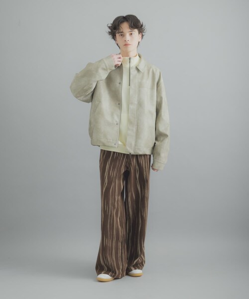 SENSE OF PLACE by URBAN RESEARCH(センスオブプレイスバイアーバンリサーチ)の「マーブルプリントワイドデニム(デニムパンツ・メンズ・BROWN/OLIVE・M/L)」の18枚目の写真