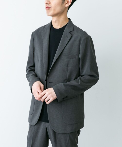 URBAN RESEARCH DOORS(アーバンリサーチドアーズ)の「LIFE STYLE TAILOR リネンライクコンフォータブルジャケット(テーラードジャケット・メンズ・NAVY/GRAY/OLV BROWN・S/M/L/XL)」の18枚目の写真