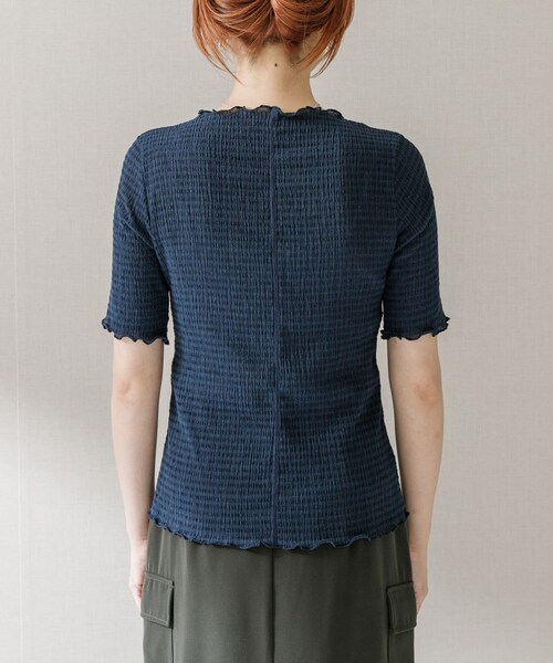 URBAN RESEARCH ROSSO（アーバンリサーチロッソ）の「シアー楊柳ボートネックプルオーバー（Tシャツ/カットソー・レディース・WHITE/GREEN/NAVY・FREE）」の22枚目の写真