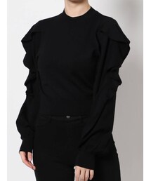 MERCURYDUO | 2WAYオープンショルダーラッフルニット(ニット/セーター)