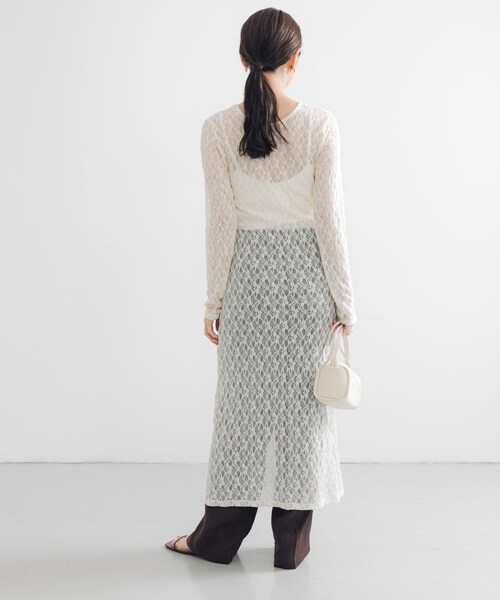 URBAN RESEARCH（アーバンリサーチ）の「ストレッチレースカットワンピース（ワンピース・レディース・OFF/BLACK・FREE）」の11枚目の写真