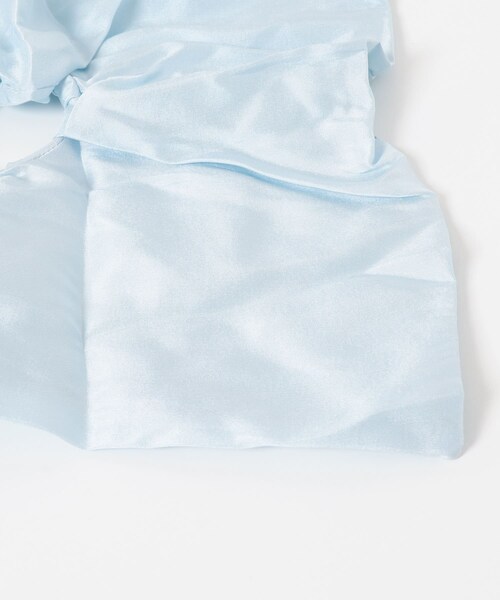 URBAN RESEARCH ROSSO（アーバンリサーチロッソ）の「heyep　Silk Square Large Scrunchie（ヘアゴム・レディース・BLACK/WHITE/別注BLUE・-）」の12枚目の写真