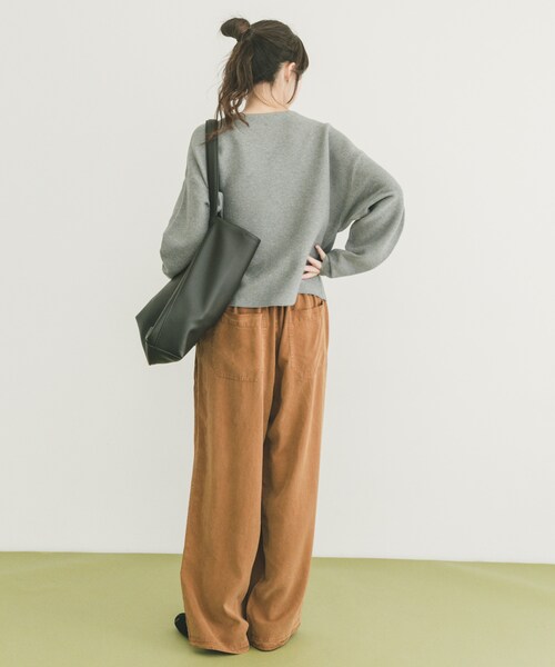ITEMS URBANRESEARCH（アイテムズ アーバンリサーチ）の「バナナスリーブニット（ニット/セーター・レディース・OFF×BLK/RED/GRY/NVY×OFF・FREE）」の17枚目の写真