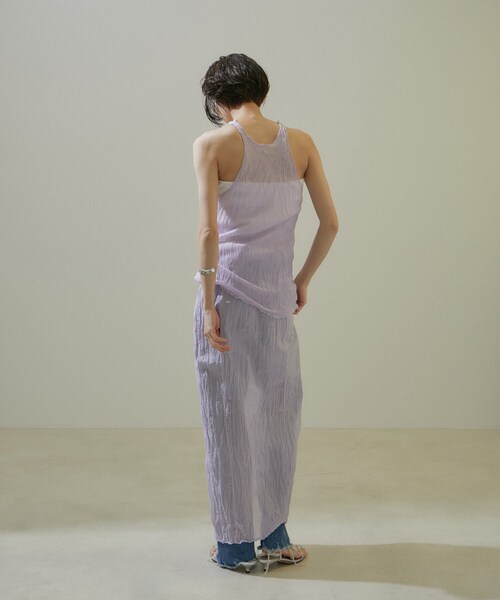 ADAM ET ROPE'（アダムエロペ）の「【Gabriela Coll Garments】クラッシュドタフタタンクトップ（タンクトップ・レディース・パープル系・0/1）」の9枚目の写真