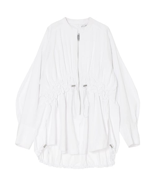 UN3D.（アンスリード）の「WAVE SHIRRING 2WAY SH【セットアップ着用