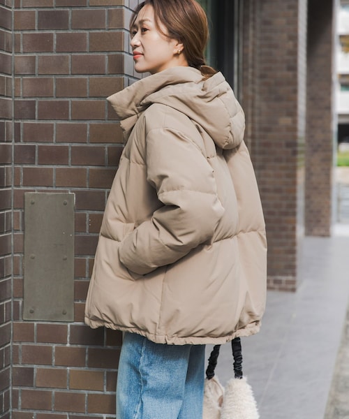 ジャケット・アウター user 洗濯機で洗えてお手入れがラク】スタンドネック裏ボア中綿ジャケット