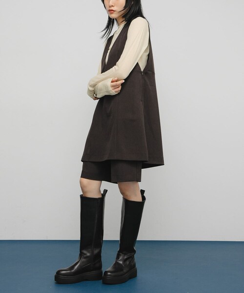 KBF（ケイビーエフ）の「シアーリブデザインカットソー（Tシャツ/カットソー・レディース・L.BEIGE/PINK/CHARCOAL・one）」の21枚目の写真