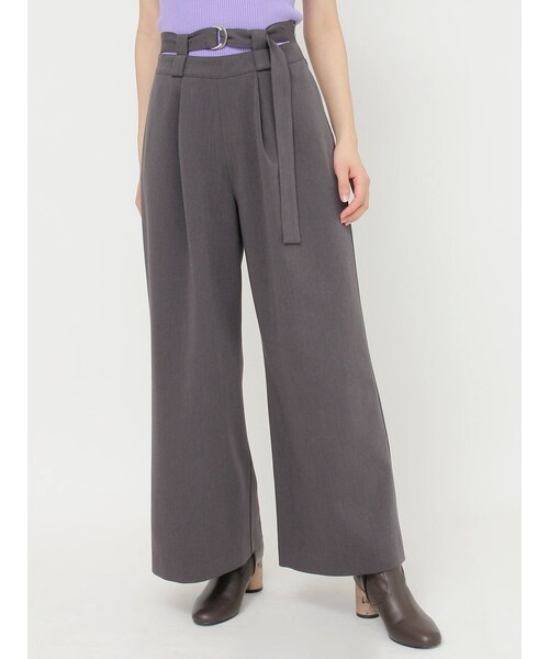 MERCURYDUO（マーキュリーデュオ）の「ダブルウエストベルトパンツ（その他パンツ・レディース・チャコールグレー/ブラック・S/M）」の15枚目の写真