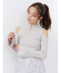MERCURYDUO | 前後2WAY金ボタンアメスリニット(ニット/セーター)