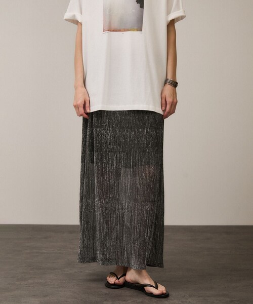 ADAM ET ROPE'（アダムエロペ）の「シアーラメスカート［ストレッチ］（スカート・レディース・ゴールド/シルバー・F）」の20枚目の写真