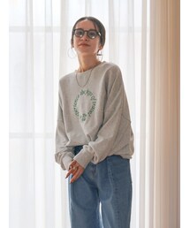 Ungrid | 【WEB限定】刺繍ロゴルーズスウェット(スウェット)