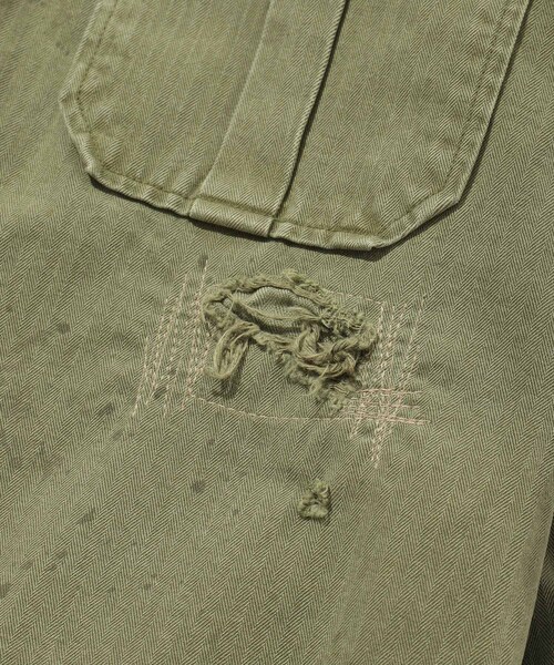 ADAM ET ROPE'（アダムエロペ）の「【BOWWOW/バウワウ】M41 HBT JK（ミリタリージャケット・メンズ・オリーブ・L/M）」の12枚目の写真