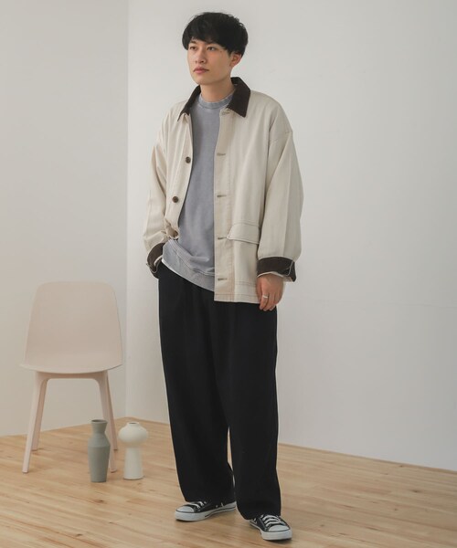 SENSE OF PLACE by URBAN RESEARCH（センスオブプレイスバイアーバンリサーチ）の「『セットアップ対応』デニムカバーオール（カバーオール・メンズ・IVORY/BLACK・M/L）」の10枚目の写真