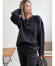 GYDA | 【SETUP着用可】ヘンリーネック ニット TOPS(ニット/セーター)