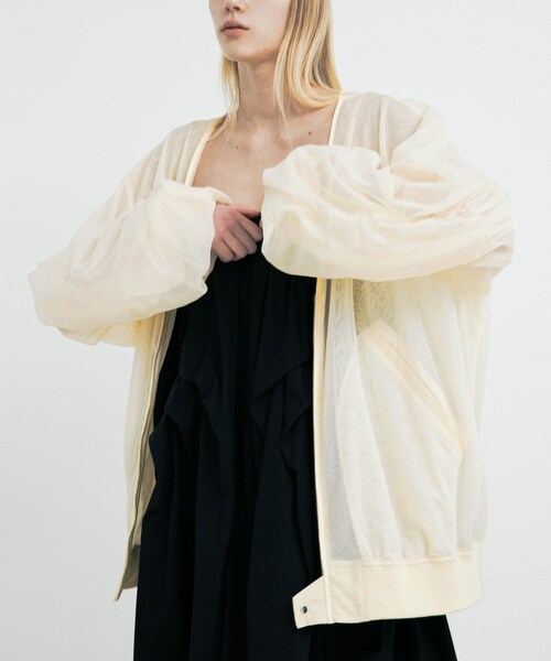 LAATO（ラート）の「organdy blouson（ブルゾン・レディース・インク/クリーム・FREE）」の7枚目の写真