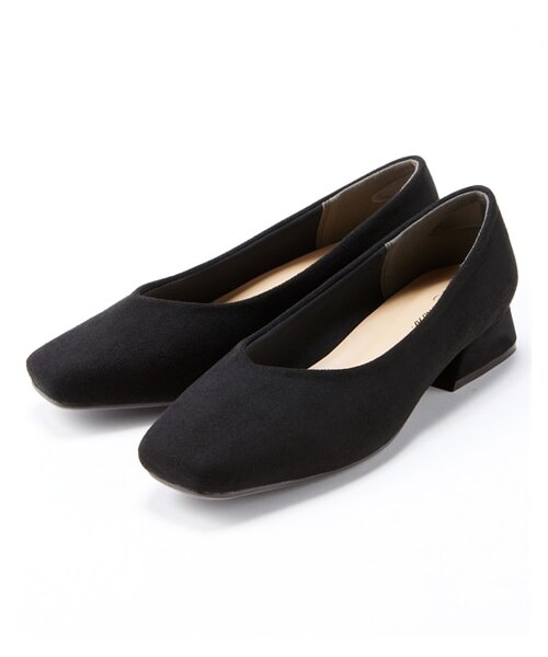 nissen（ニッセン）の「【ゆったり幅広】スクエアトゥローヒールパンプス（低反発中敷）（ワイズ４Ｅ）（パンプス・メンズ・黒/ブラウン(クロコ型押し)/オーク(スエード調)/グリーン(スエード調)/アイボリー/パイソン柄/シルバー/ダスティーグリーン/黒(スエード調)/アプリコット/デニムブルー・M=23.5~24.0cm/4E/L=24.5~25.0cm/4E/LL=25.5~26.0cm/4E/3L=26.5~27.0cm/4E）」の16枚目の写真