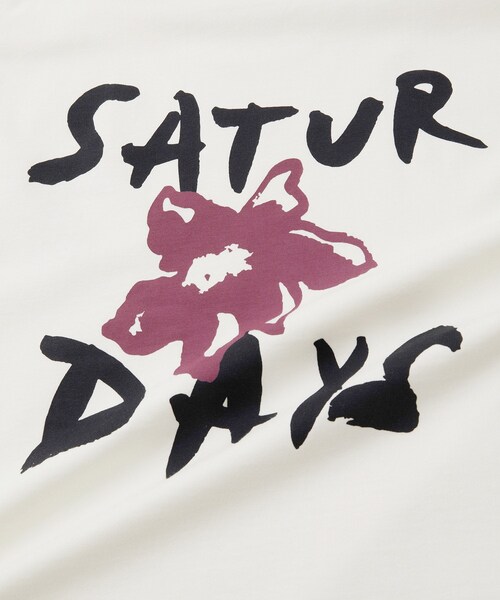 Saturdays NYC（サタデーズ ニューヨークシティ ）の「FLOWER RELAXED SS TEE（Tシャツ/カットソー・レディース・ブラック/オフホワイト/サックス・L/M/S/XL）」の22枚目の写真