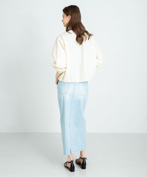 URBAN RESEARCH Sonny Label（アーバンリサーチサニーレーベル）の「ノーカラーギャザーブルゾン（ブルゾン・レディース・ブラック/ライトグレー/アイボリー・FREE）」の10枚目の写真