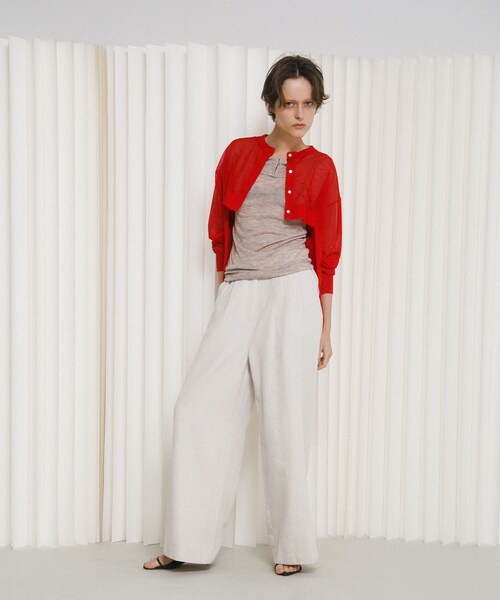 LAATO（ラート）の「sheer cardigan（カーディガン/ボレロ・レディース・リップ/ラクダ・Free）」の17枚目の写真
