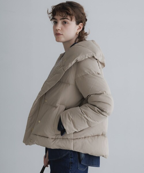 URBAN RESEARCH Sonny Label（アーバンリサーチサニーレーベル）の「撥水ショールカラーミディダウンコート（その他アウター・レディース・ブラック/グレージュ/ネイビー・Free）」の15枚目の写真