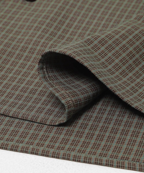 SENSE OF PLACE by URBAN RESEARCH（センスオブプレイスバイアーバンリサーチ）の「マイクロチェックエクストラルーズショートスリーブシャツ（シャツ/ブラウス・メンズ・BLACK/BROWN/GREEN/NAVY/WHITE・M/L）」の19枚目の写真